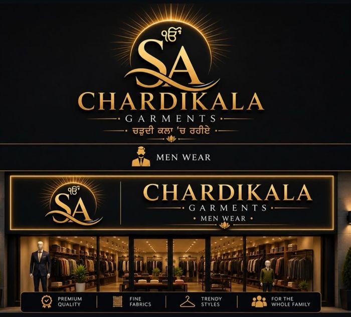 Chardikala Garments branding